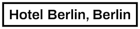Hotel Berlin, Berlin Logo